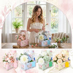 Epakh 48 Pack Floral 2 Cup Drink Carrier with Handle, Gift Holder - Image 4