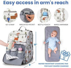 PILLANI Baby Diaper Bag Backpack - Baby Bag for Boys & Girls, Toddler Backpack, Large Capacity Travel Diaper Bags w/Changing Pad, Waterproof Diaper Backpack - Best Shower Gifts for Boys - Baby Stuff - Image 5