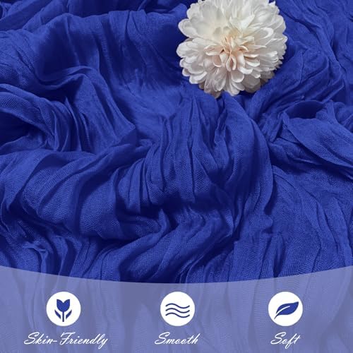 30 Pack Royal Blue Cheesecloth Table Runner 17 x 108 inch Cheese Cloth Table Runners 9ft Terracotta Table Runner Rustic Romantic Sheer Gauze Runner for Wedding Party Baby Shower Table Decoration - Image 5