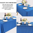 4 Pack Rectangle Tablecloth 60x102 Inch Washable Polyester Table Cover for Wedding Dining Table Buffet Parties Banquet Decoration（Blue） - Image 3