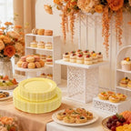 Tinybee 60PCS Yellow Plastic Plates - Heavy Duty Yellow Disposable Plates - Image 7