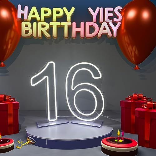 LED Neon Signs Number 6 Birthdays Decor Neon Lights Party USB Plus Battery Case Light up your baby's birthday with our Neon Number Six Sign (Number 6) - Image 2