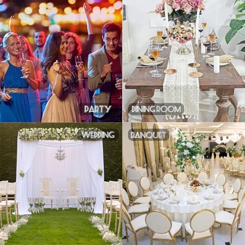 100PCS Spandex Chair Sashes Bows Universal Stretch Elastic Chair Cover Band Ties with Buckle Slider for Wedding Banquet Birthday Party Reception Event Decoration(Lavender) - Image 7