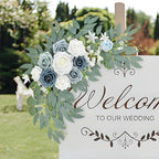 Blue Wedding Arch Flower Swags Set of 2, Artificial Arch Flower - Image 3