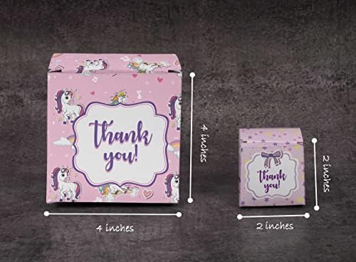 Paper Box - Mini Favor Box For Baby Shower 4x4x4 Inches Paper Gift Boxes, Candy Paper Box For Party Favors, Baby Shower Unicorn,Girl Theme- Pack Of 20 - Image 3