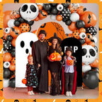 3 Pcs (6ft/5ft/4ft) Halloween Arch Backdrop Trick or Treat Decor Spider Ghost Backdrop for Halloween Parties Patio Decor Reusable Halloween Party Photo Backdrop (4 5 6 FT Halloween) - Image 7