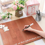 GlikCeil Baby Shower Guest Book Alternatives Baby Keepsake Gender Reveal Welcome Baby Shower Sign Wooden Signature Frame Pregnancy Decor with 4 Pens for Baby Shower Party Decorations (Bear) - Image 3