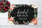 Andaz Press Custom Personalized Disposable Paper Placemats, 12 x 18 Inch, Set of 25, Bridal Brunch Black Winter Floral, Tableware, Dining, Tabletop, Table Setting for Bridal Shower, Bridal Brunch - Image 4