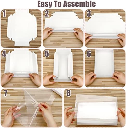 Karenhi 48 Pcs Clear Window Cookie Boxes Bakery Gift Packaging, White - Image 4