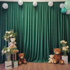Hunter Green Backdrop Curtain-Wrinkle-Free Polyester Fabric Green Photography Curtains for Wedding Party Photo Background Decorations- 32 X10FT (Hunter Green) - Image 7
