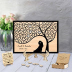 Personalized Tree of Life Wedding Guest Book Alternative Custom Rustic Wooden Family Tree Wedding Guest Book Drop Box with Picture Frame Wedding Guest Book for Reception,A-Family Tree Guestbook-1 by Smallduuck