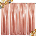 ShinyBeauty Blush Sequin Backdrop Curtains, 4 Panels, 2FTx8FT, Sparkle Photo Booth Backdrop by ShinyBeauty