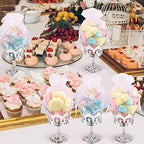 30 Pcs Silver Fillable Crown Goblet with Pouch for Candy Box Container Wedding Party Favor Decorative Candy Storage Container Decoration for Chocolate Cake Dessert for Birthday Baby Shower - Image 4