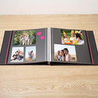 Large Photo Album Self Adhesive for 4x6 8x10 Magnetic Scrapbook Album DIY 60 Black Sticky Pages Linen Cover Photo Album(Black) - Image 3