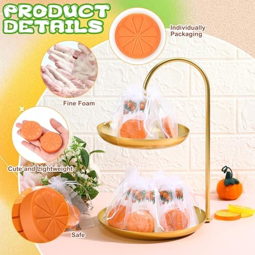 50 Set Little Cutie Baby Shower Soaps Favors 50 Orange Soaps 50 Little Cutie Card 50 White Bags for Wedding Birthday Guest Keepsakes Gender Reveal Decorations Clementine Orange Theme Favors - Image 3