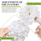 AVIVIHO 105 Pcs White Hydrangeas Artificial Flowers Bulk White Silk Flowers with Stems Realistic Fake Hydrangeas Heads DIY Floral Arrangements for Wedding Centerpieces Arch Party Home Decoration - Image 4