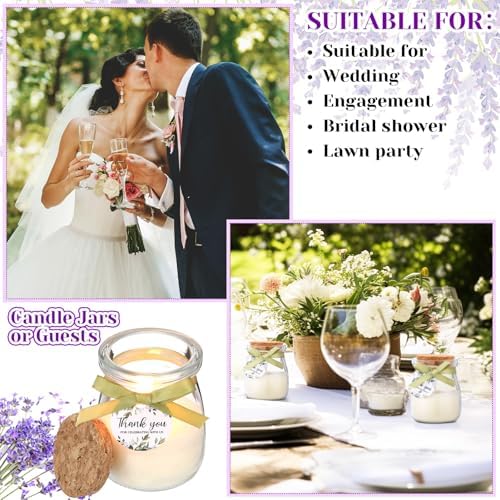 MTLEE 20 Pcs Sage Green Wedding Candle Favors Bridal Shower Gift for Guests - Image 3