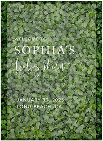 Andaz Press Custom Large Baby Shower Welcome Sign, 16" x 24", Minimal Modern Personalized Acrylic Welcome Sign, Gender-Neutral Acrylic Sign for Baby Sprinkle Baby Shower, Fall Baby Shower Decorations by AndazPress