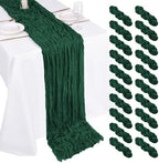 20 Pack Cheesecloth Table Runner - 17x108 Inch Emerald Green Boho Gauze Cheese Cloth Table Runners for Baby Bridal Shower Decoration Wedding Party Summer Garden Farmhouse by Unknown
