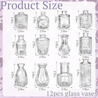 36 Pcs Artificial Flowers Table Centerpiece, Purple Series, Clear - Image 5