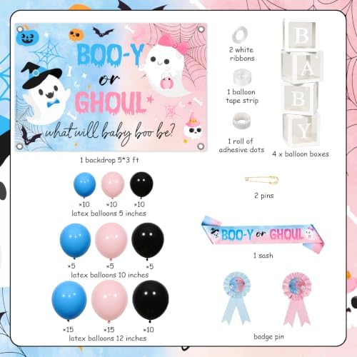 Halloween Gender Reveal Decorations Booy or Ghoul Party Kit - Image 5