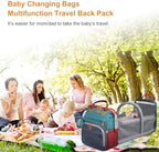 Astro alan Baby Diaper Bag with Changing Station, Waterproof Diaper Bag Backpack for Moms Dads with USB Charging Port, Baby Shower Gifts, Large Capacity diaper backpack,Red-Green-Blue - Image 7