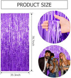 20 Pack Purple Backdrop Tinsel Streamers Foil Fringe Backdrop Halloween Party Decorations Purple Backdrop Curtain Birthday Graduation Bachelorette Christmas New Year Party Decorations - Image 7