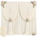 40ft x 12ft Champagne Backdrop Curtains Wrinkle Free Backdrop Curtain for Wedding Parties Fabric Backdrops Drapes Back Drop Cloth Bridal Shower Stage Curtains Wedding Decorations for Reception by Tao-GePartyDecorations