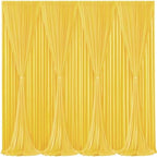 Yellow Backdrop Curtains-Wrinkle-Free Polyester Photography Drapes Party Curtain Background for Baby Shower Wedding Decorations- 32 X10FT (Yellow) - Image 2