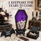 Halloween Wedding Guest Book Personalized Coffin Keepsake Frame - Image 5