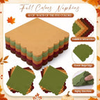Zhehao 150 Pcs Deep Fall Paper Plates Napkins Serves 50 - Image 5