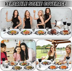 400 Pcs Disposable Black Cow Print Tableware Set for 50 Guests - Image 5