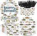 250Pcs Gone Fishing Birthday Party Decorations, Serves 50 by Greencian
