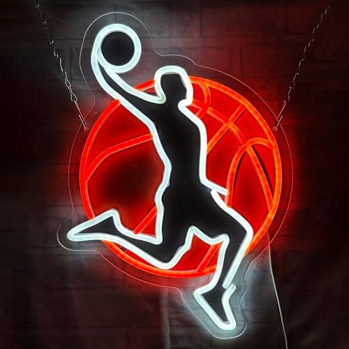 Basketball Neon Sign, USB Powered LED Light for Sports Room Decor - Image 6