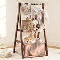 GiftAmaz Wooden Baby Shower Crate Closet, Brown Double-Layered Baby Basket by GiftAmaz