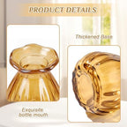 12 Pieces 3.5 Inch Glass Bud Vase Mini, Amber - Image 5