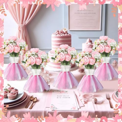 54 Pcs Baby Shower Table Decorations Girl Mini Tutu Skirt for Centerpieces - Image 5
