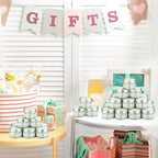 Threlaco 50 Pcs Baby Shower Candles, Party Favors, Eucalyptus - Image 4
