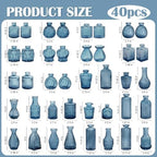 Glass Bud Vases in Bulk Small Mini Dark Blue Vase for Flowers 40pc - Image 2