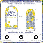 Serencatcher 7.2ft 6ft Blue Tiles Lemon Baby Shower Arch Backdrop Covers - Image 2
