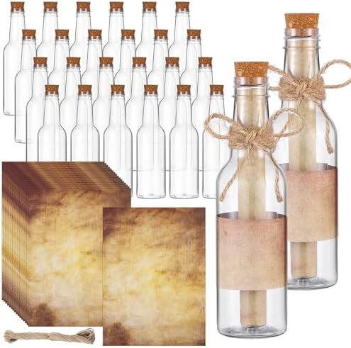 Baderke 48 Pcs 5.6 oz Message Bottles Kit Pirate Party Favors, Vintage by Baderke