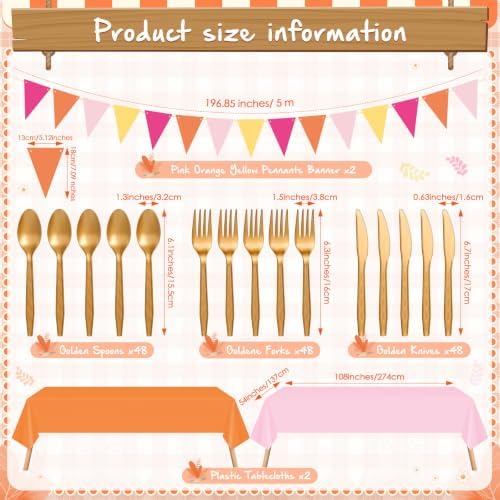 Mimorou 342 Pcs Pink Orange Yellow Party Supplies Pink and Orange Tableware Paper Disposable Plates Napkins Cups Plastic Tablecloth Triangle Banner for Fall Tropical Tequila Sunset Party Decorations - Image 4
