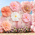 6 Pcs Pink Giant Paper Flower 28'' 24'' Large Tissue Paper Flower for Wall Pink Floral Decorations Large Hanging Tissue Pom Poms for Wall Wedding Bridal Baby Shower Tea Party Nursery by Unknown