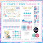 Hombae Twinkle Twinkle Little Star Gender Reveal Decorations, Star Boy or Girl Gender Reveal Decorations Balloon Garland Banner Tablecloth Box Cutout Backdrop Cake Cupcake Topper Poster Sash 172 PCs - Image 2