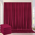 20ft×8ft Wrinkle Free Burgundy Backdrop Curtain for Parties, 4 Panels 5×8ft Soft Silky Polyester Wine Red Photo Backdrop Drapes for Wedding Birthday Christmas Photography Back Drop Cloth by ENJOYYOURPARTY