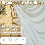 50×10 Ivory Backdrop Curtain for Wedding Party Decorations Wrinkle Free - Image 5