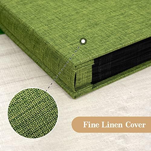 potricher Photo Album 4x6 Photos, 1000 Pockets, Linen Cover, Green - Image 6