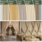 10x16 ft Champagne Backdrop Curtains for Weddings, Birthdays and Photos - Image 6