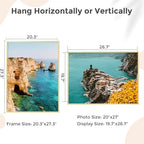FLYJOE 20x27 Metal Picture Frame - Gold Aluminum Picture Frames with Real Glass, Wall Mounting Horizontally or Vertically, Diploma, Certificates and Decor for Wall Gallery 27x20 Frame, Gold - Image 4