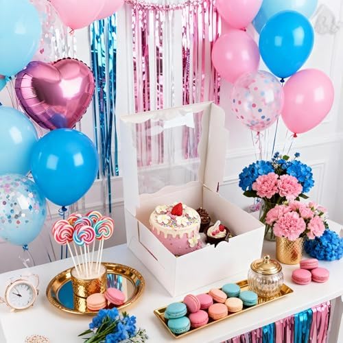 Bundle of 8 Packs Bento Cake Box with Cupcakes and Mini 24 Count Cupcake Containers 20 Pack for Wedding Birthday Party Baby Shower Baking Supplies - Image 2
